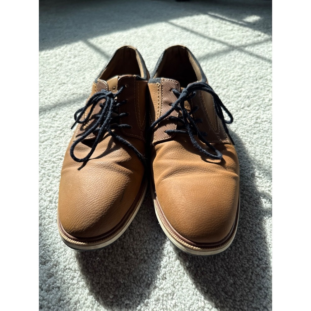 Aldo Derby Mens Shoes 10M Brown Blue‎ Shumen Lace Up Almond Toe Casual Leather